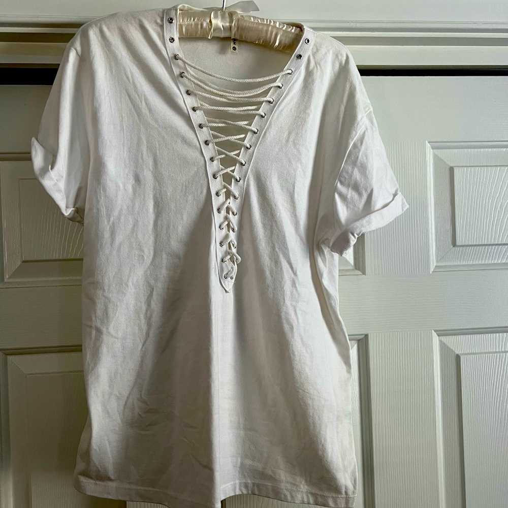 Funky laced up shirt